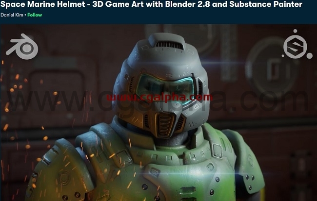 Skillshare –头盔教程– Blender 2.8和Substance Painter