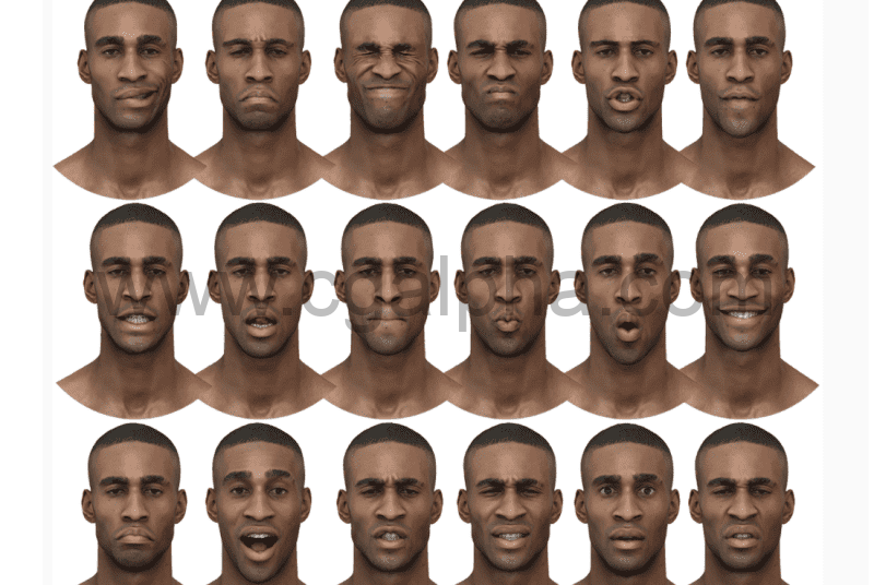 3DScan Store – 30种男性表情扫描模型 Expression Bundle3D模型 -40