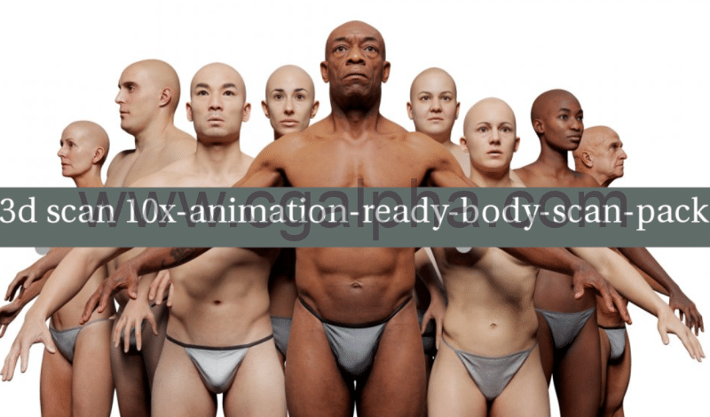 3DScan Store – 10种 Animation Ready Body Scan Pack