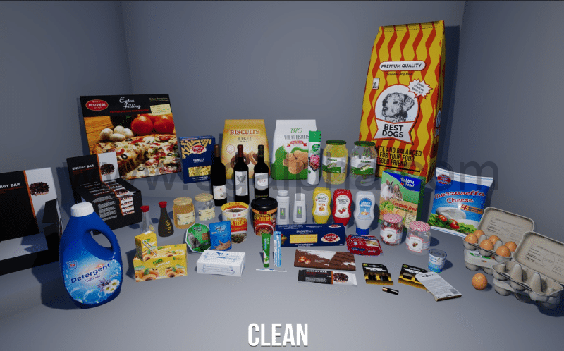 【UE4/5】食品和饮料模型资产Supermarket Product – Food and Drinks – Part 2