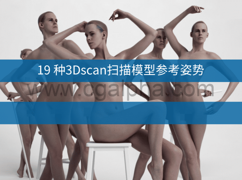 3DScan Store – 女性3D扫描解剖学参考包 Female 06 Anatomy Reference Bundle