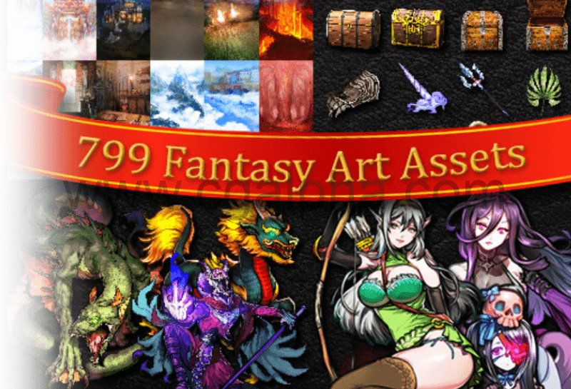 Unity – 2D幻想艺术资产完整包 2D Fantasy Art Assets Full Pack