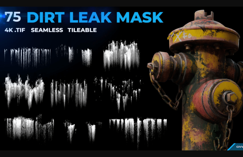 75 个污垢泄漏效果贴图 75 Dirt Leak Effect Mask