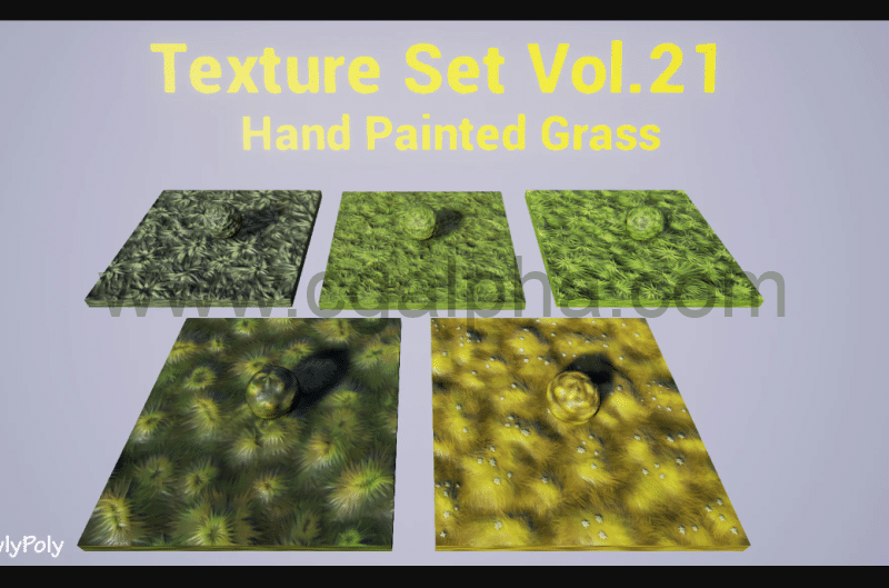 【UE4】手绘纹理 Grass Vol.21 – Hand Painted Textures