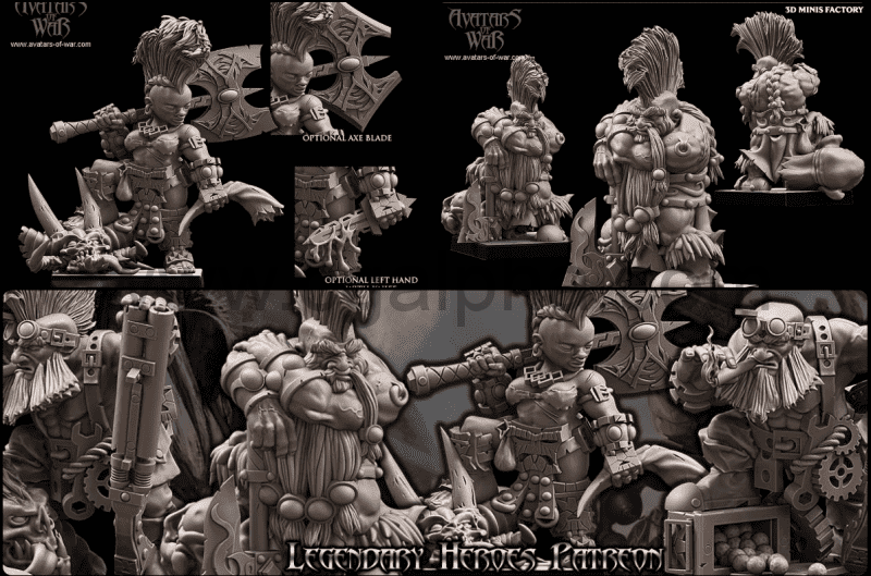 战争之神英雄3D打印模型 Avatars of War 3D Print Model STL