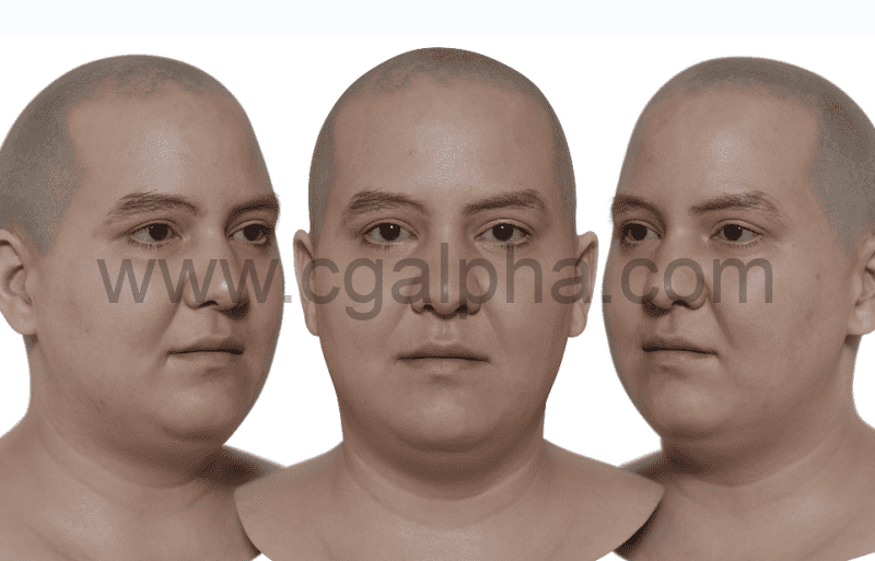 3DScan Store – 高清女性头部模型 HD Female 3D Head Model 11