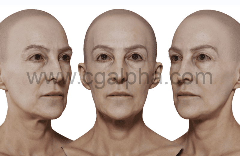 3DScan Store – 高清女性头部模型 HD Female 3D Head Model 10