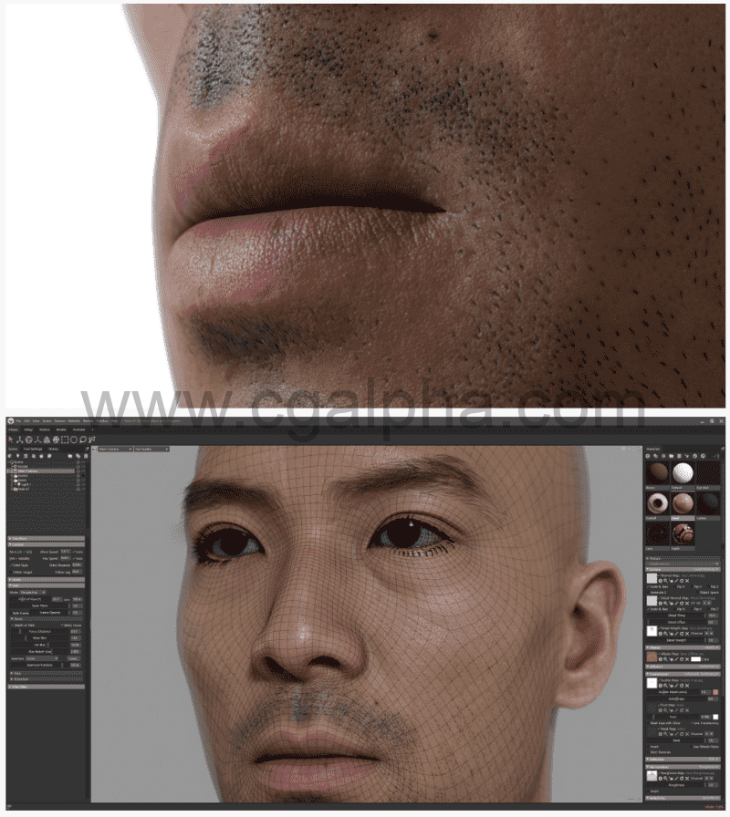 3DScan Store – 高清男性头部模型 HD Male 3D Head Model 07